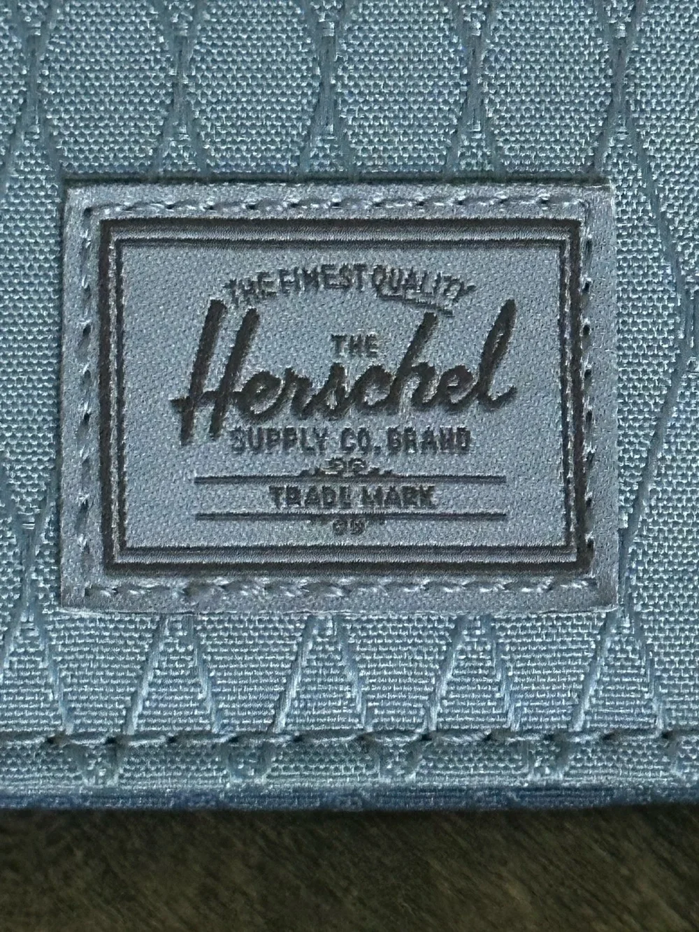 Herschel Quilted Blue Mirage Diamond/ Sea Storm Card Wallet